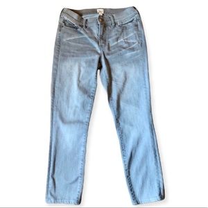 J CREW FACTORY Jeans Valley Mid Rise Skinny Leg Denim Light Gray Womens 26